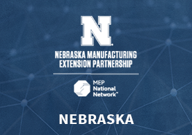 Nebraska Manufacturing Extension Partnership logo that links to the MEP Center's one pager