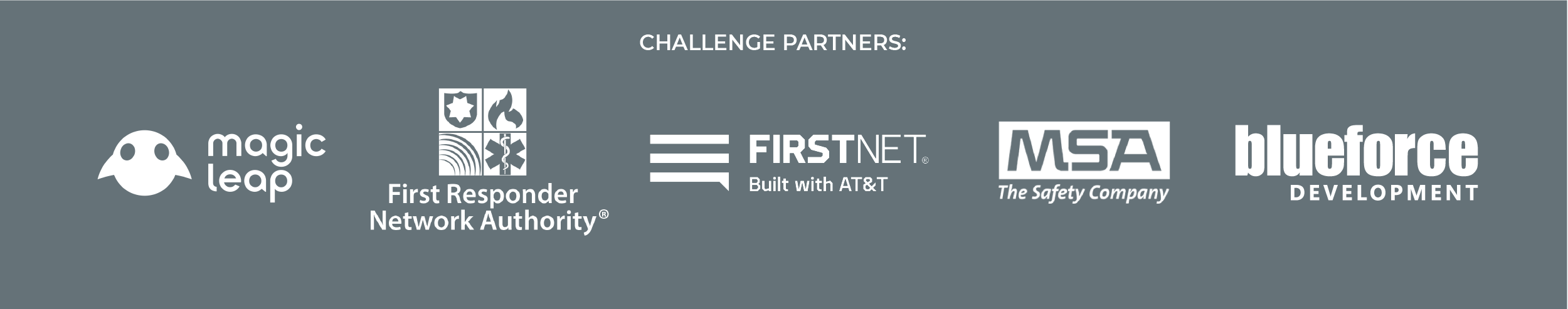 Image for PSCR CHARIoT Challenge partners FirstNet, FirstNet by AT&T, MSA Safety, BlueForce, and Magic Leap