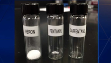 Narcotics powders in vials