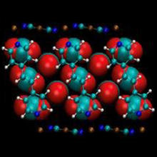 Image of atomistic simulation of a material