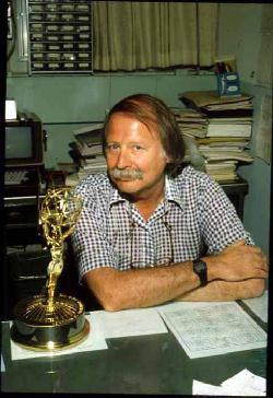 Jim Jespersen with the Emmy