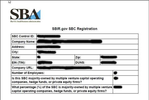 SBC or SAM Registration example