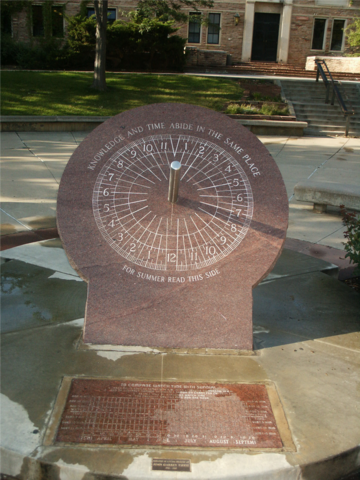 sundial on the campus of the University of Colorado at Boulder