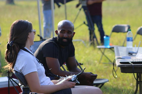 Image of two team members from ARCC at the NIST PSCR 2021 First Responder UAS 3.2: LifeLink Stage 3 Live Demonstration