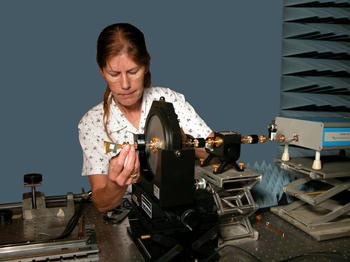 The NIST millimeter-wave extrapolation range being prepared for antenna measurements.