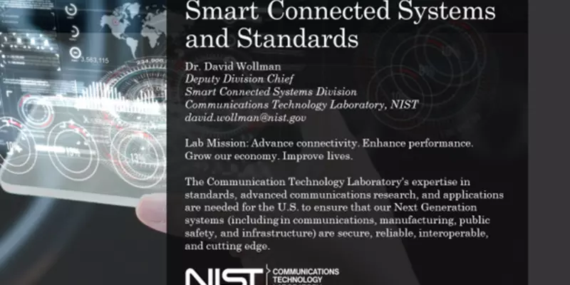 NIST Leader Presents on Smart Connected Systems Research and Standards