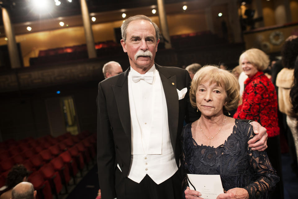 Dave and his wife, Sedna, at the Nobel Prize ceremony