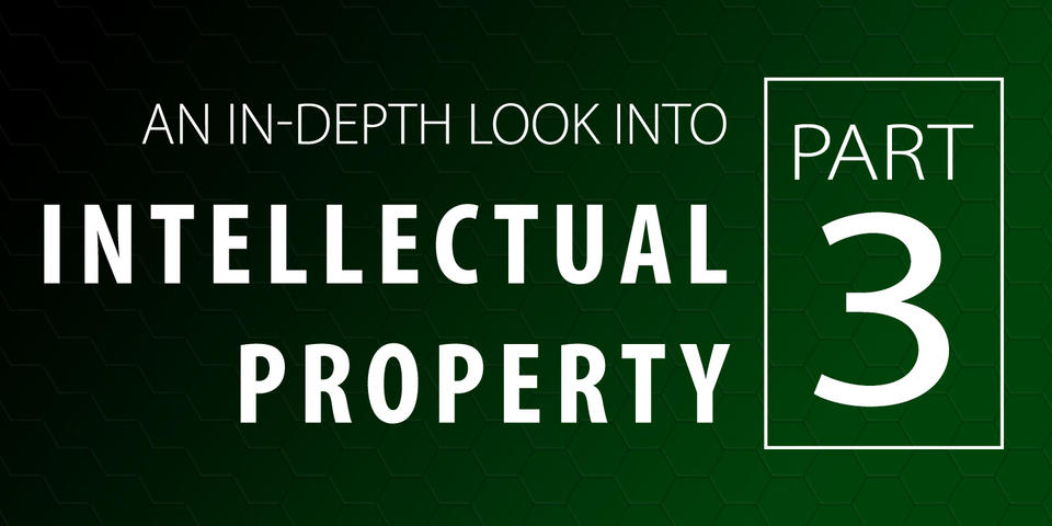 Banner image with text that says An In-Depth Look Into Intellectual Property: Part 3