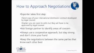 NASBITE Webinar: Negotiating with Potential Distributors for the Best Distributor Contracts