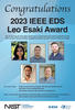 2023 IEEE EDS Leo Esaki Award