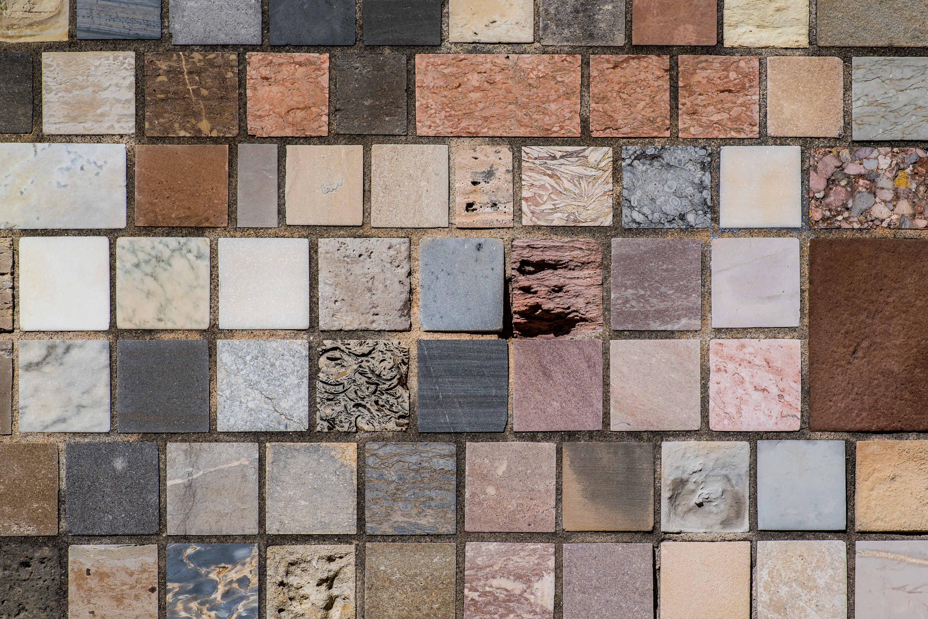 Seventy stones from the NIST Stone Test Wall