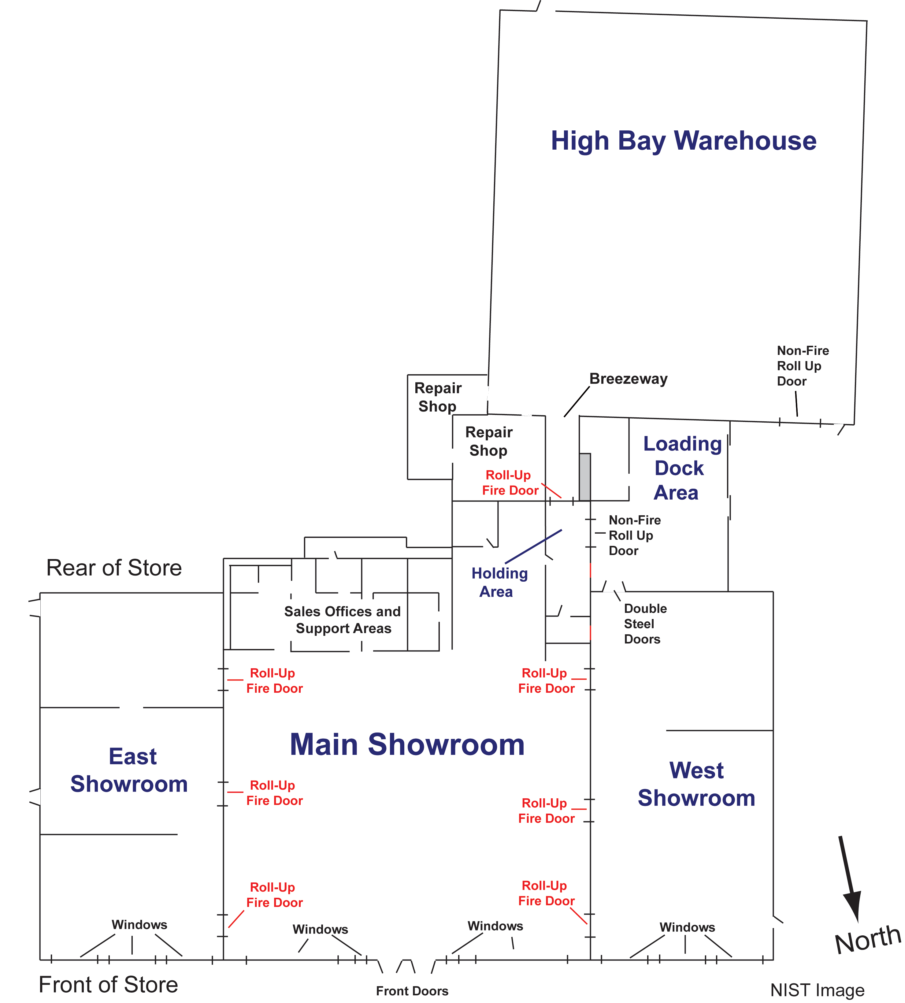 Floor Plan of Charleston Sofa Super Store NIST