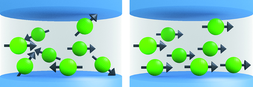 illustrations showing the basic operation of NIST’s artificial synapse