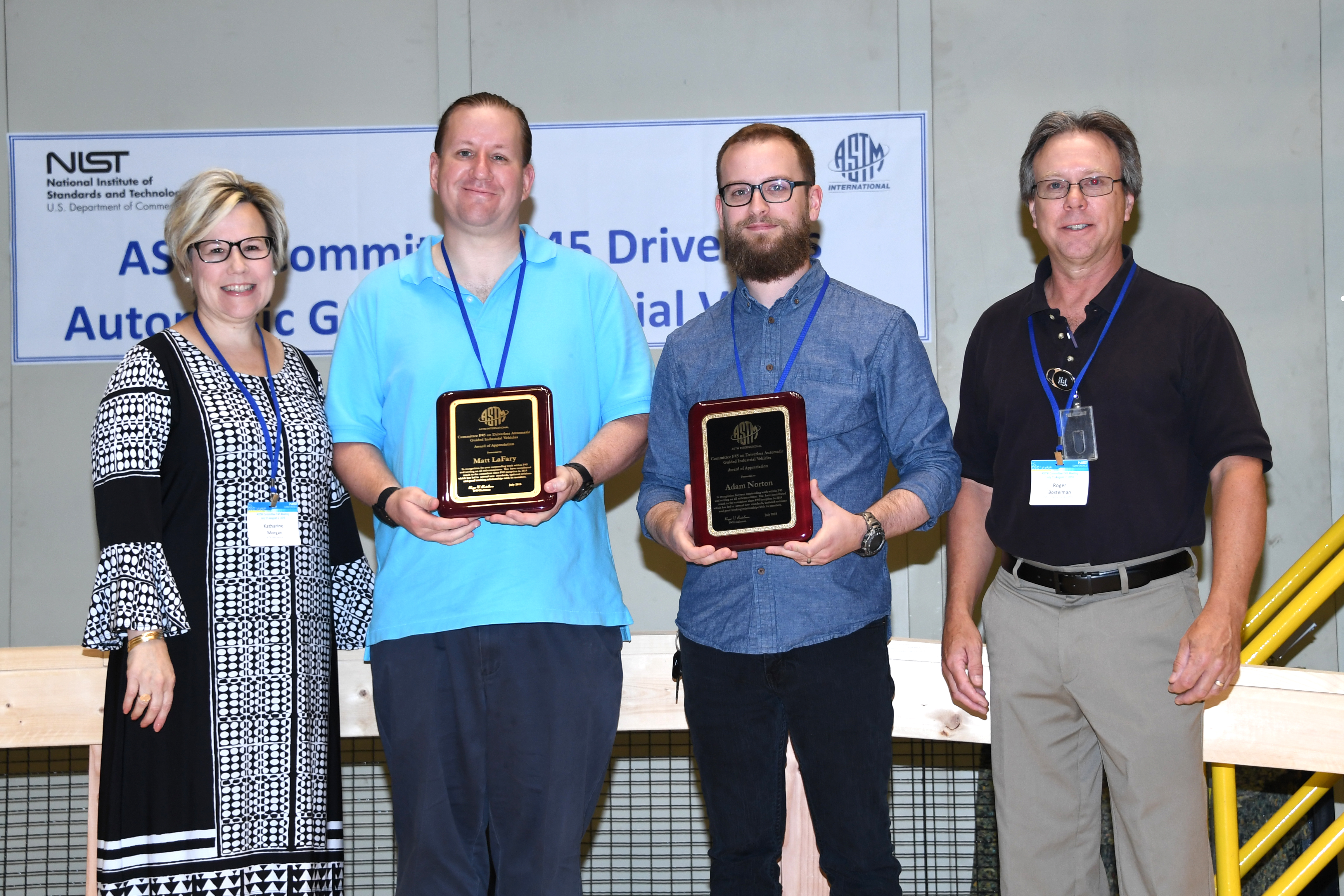 Adam Norton and Matt Lafary receive ASTM award of Appreciation 