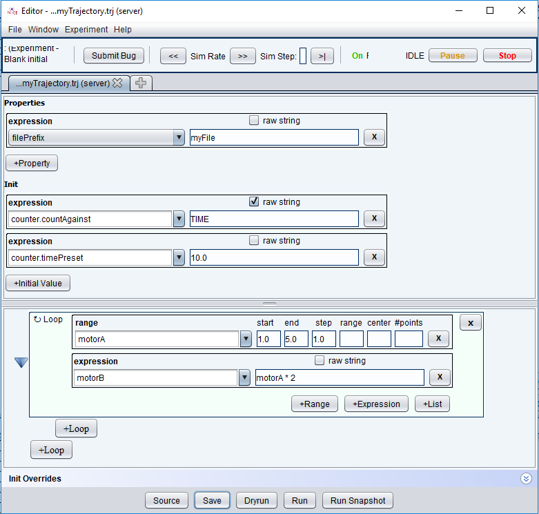 Simple Trajectory Example