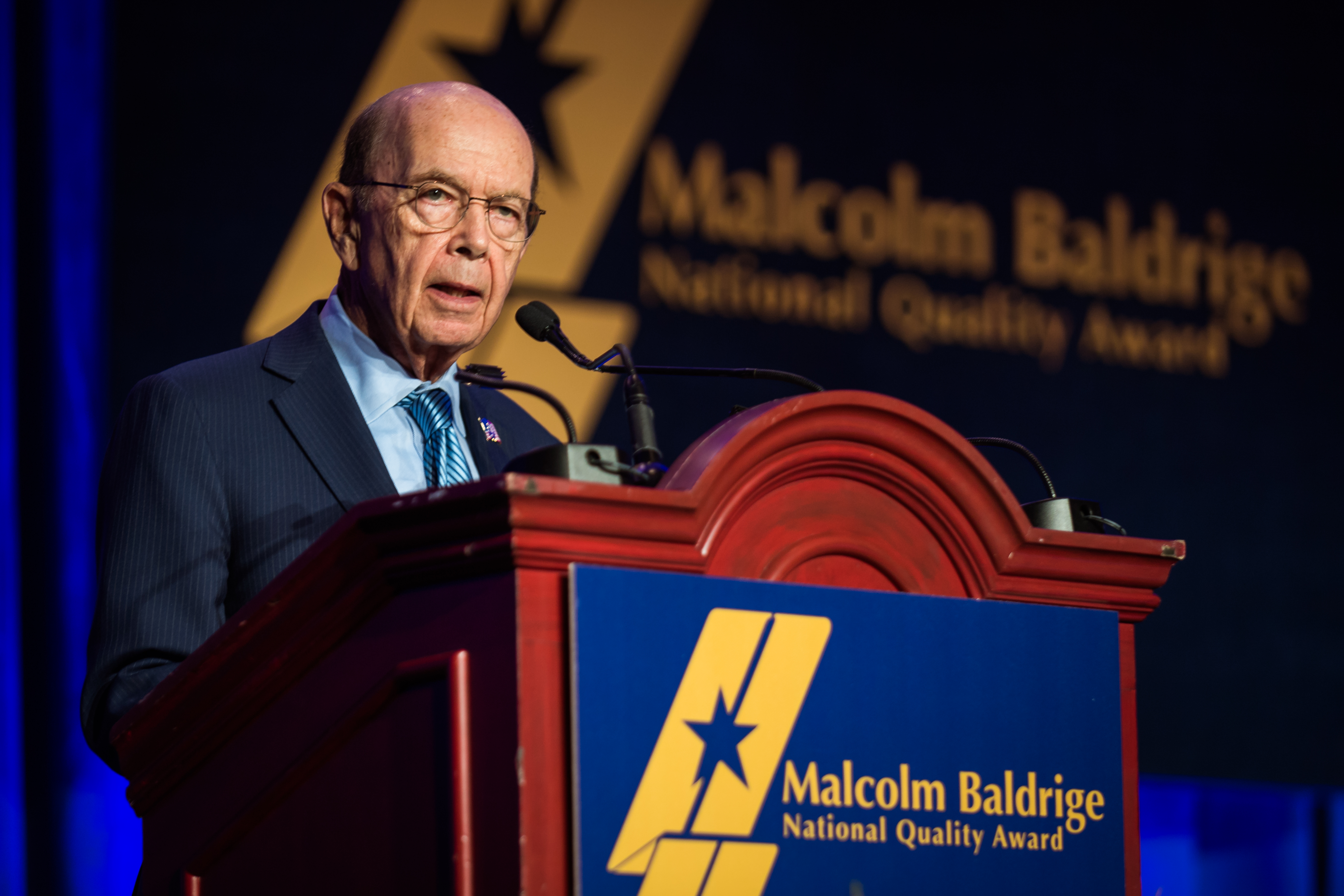 Commerce Secretary Wilbur Ross Presents Five Organizations with Malcolm Bal...