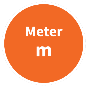 Meter SI Symbol Circle Graphic