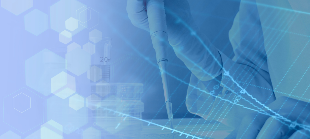 Photo illustration of pipette and measurement scale