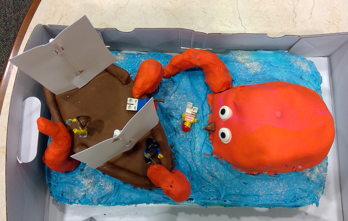 Cake Talk IX Kraken cake by Lucas Hale  - 2nd Place (tie)