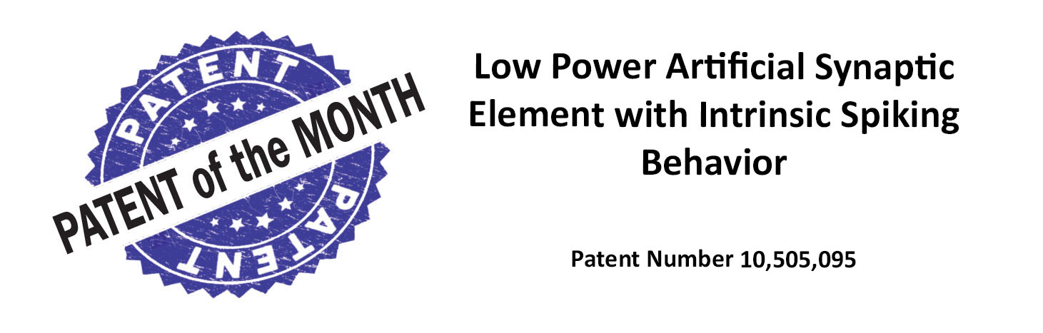 Low Power Artificial Synaptic Element with Intrinsic Spiking Behavior Patent 10,505,095