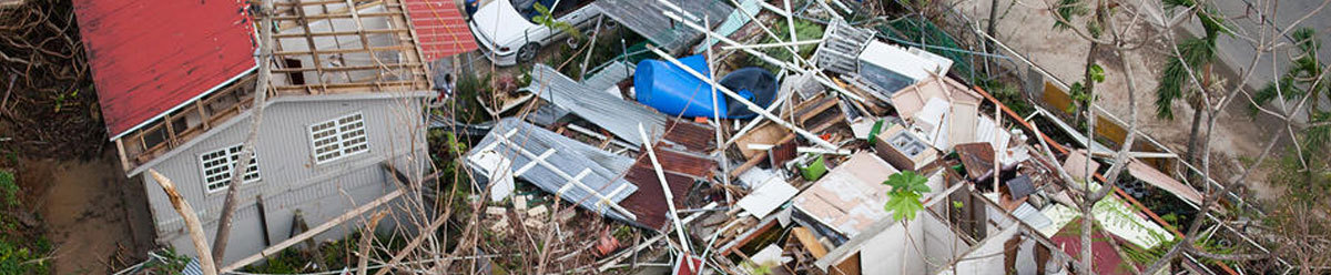 wreckage from a hurricane