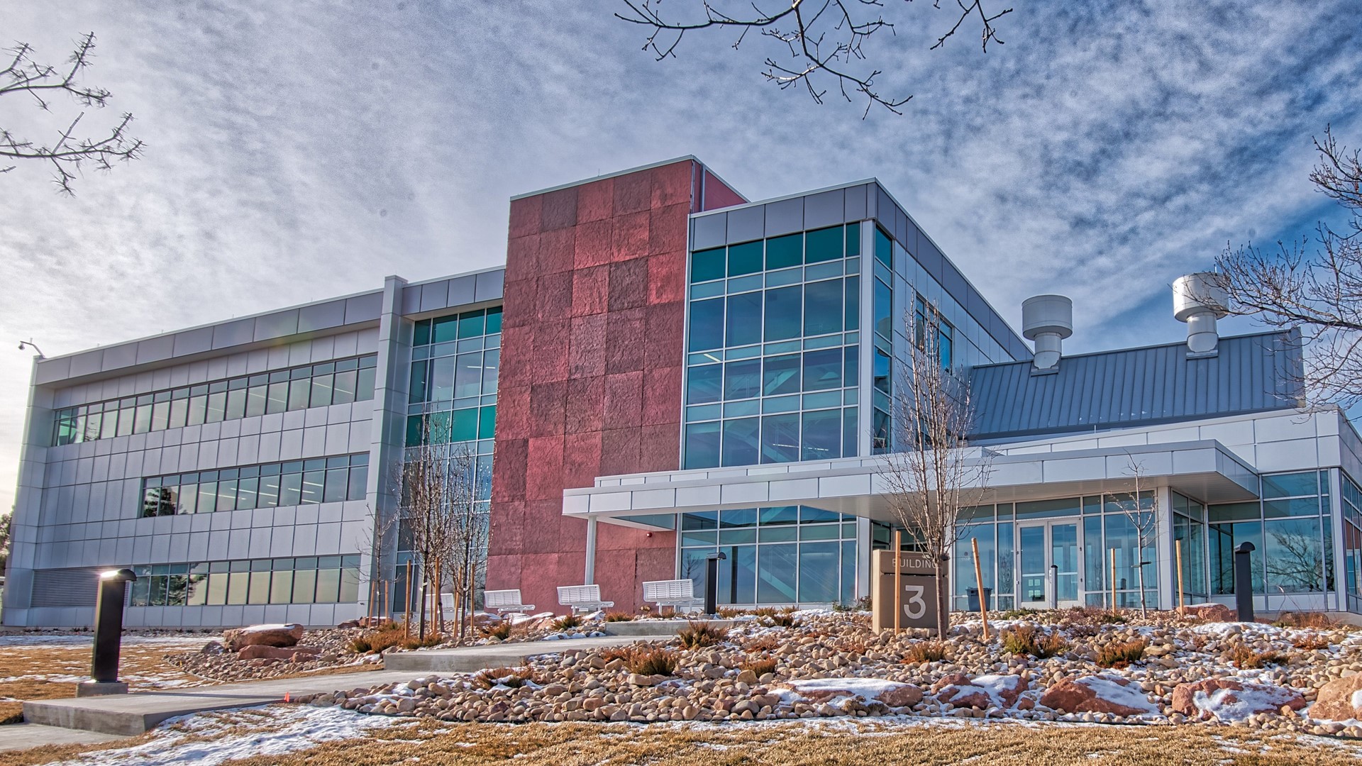Photo of the front of the NIST PSCR Building 3 in Boulder, Colorado