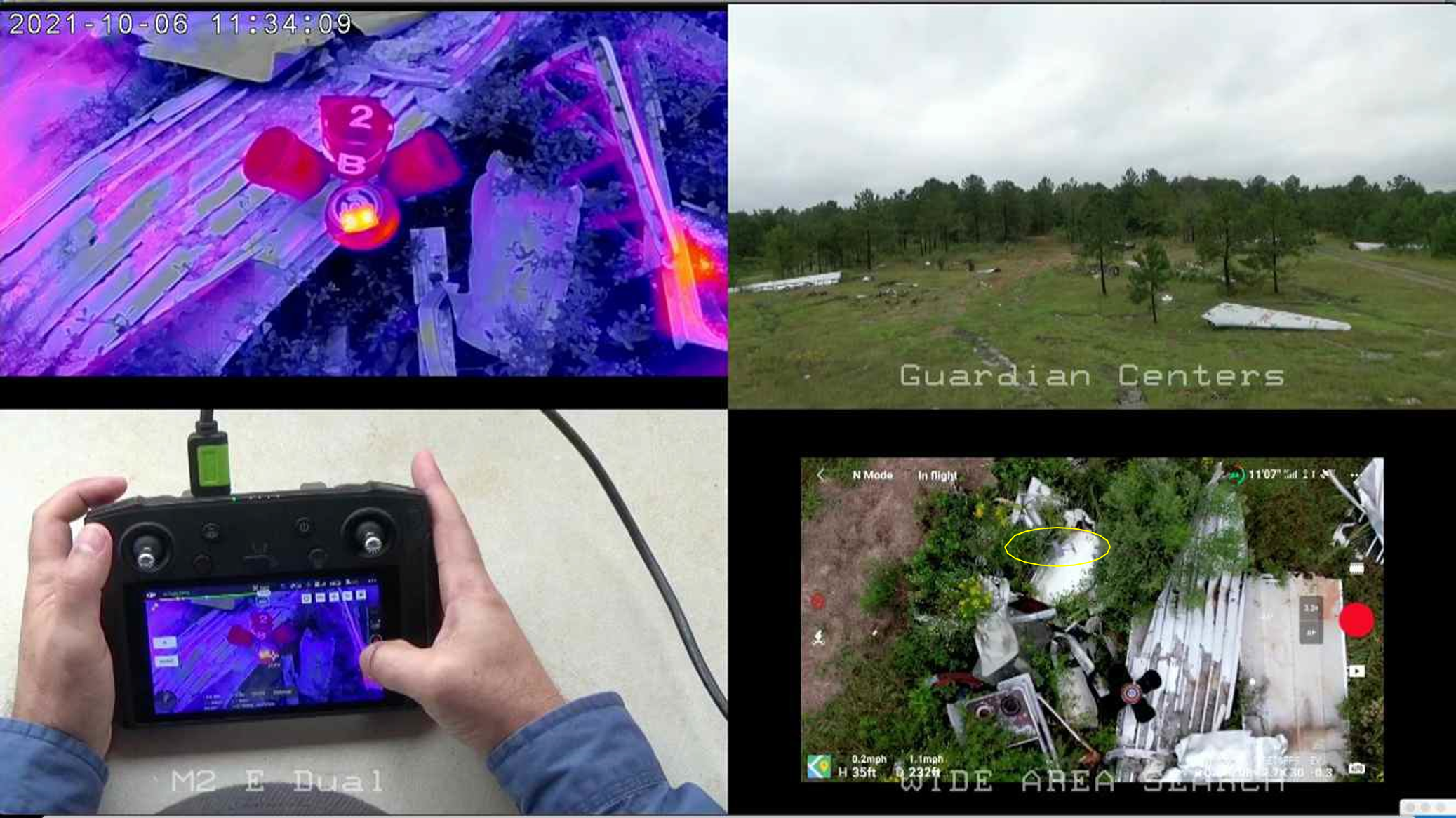 Quad screen trial videos capture