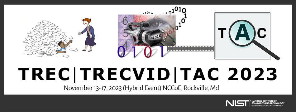 Banner for TREC TRECVID TAC 2023