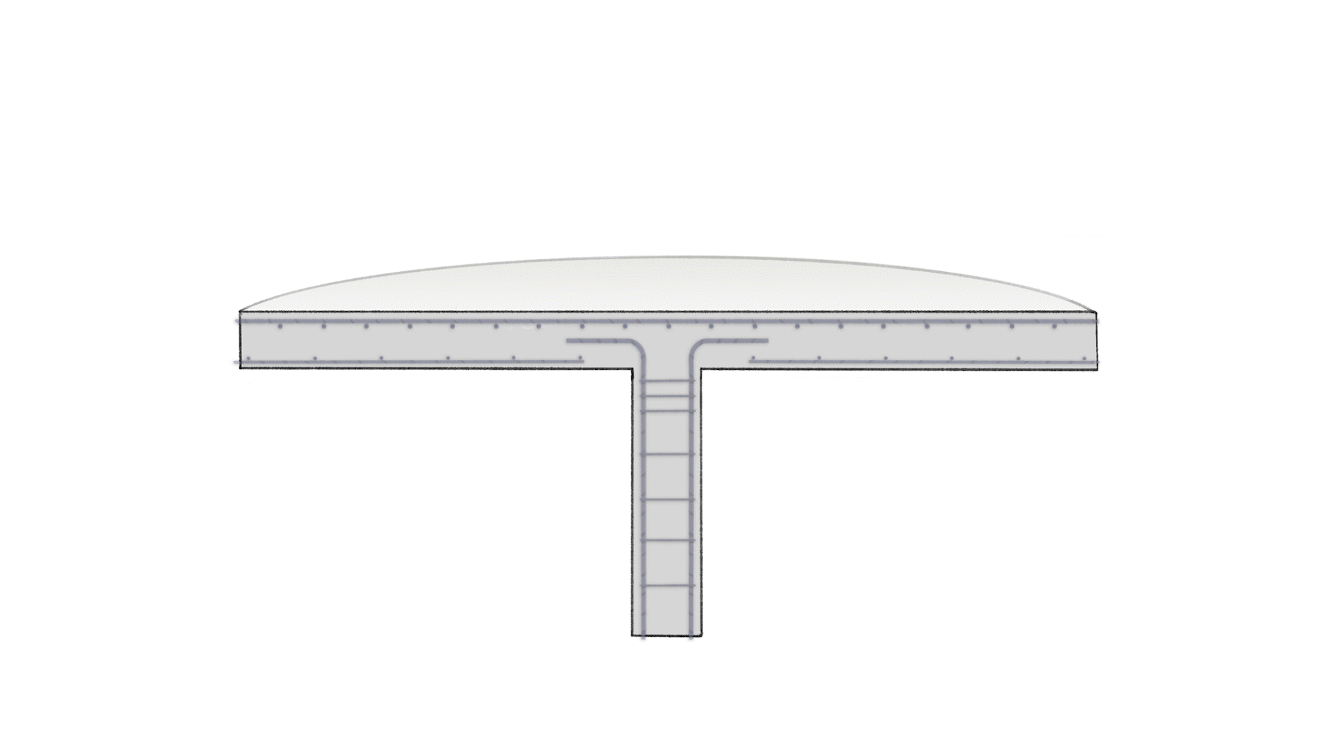 Animated Champlain punching shear illustration shows a column pushing up through a cracking concrete slab.
