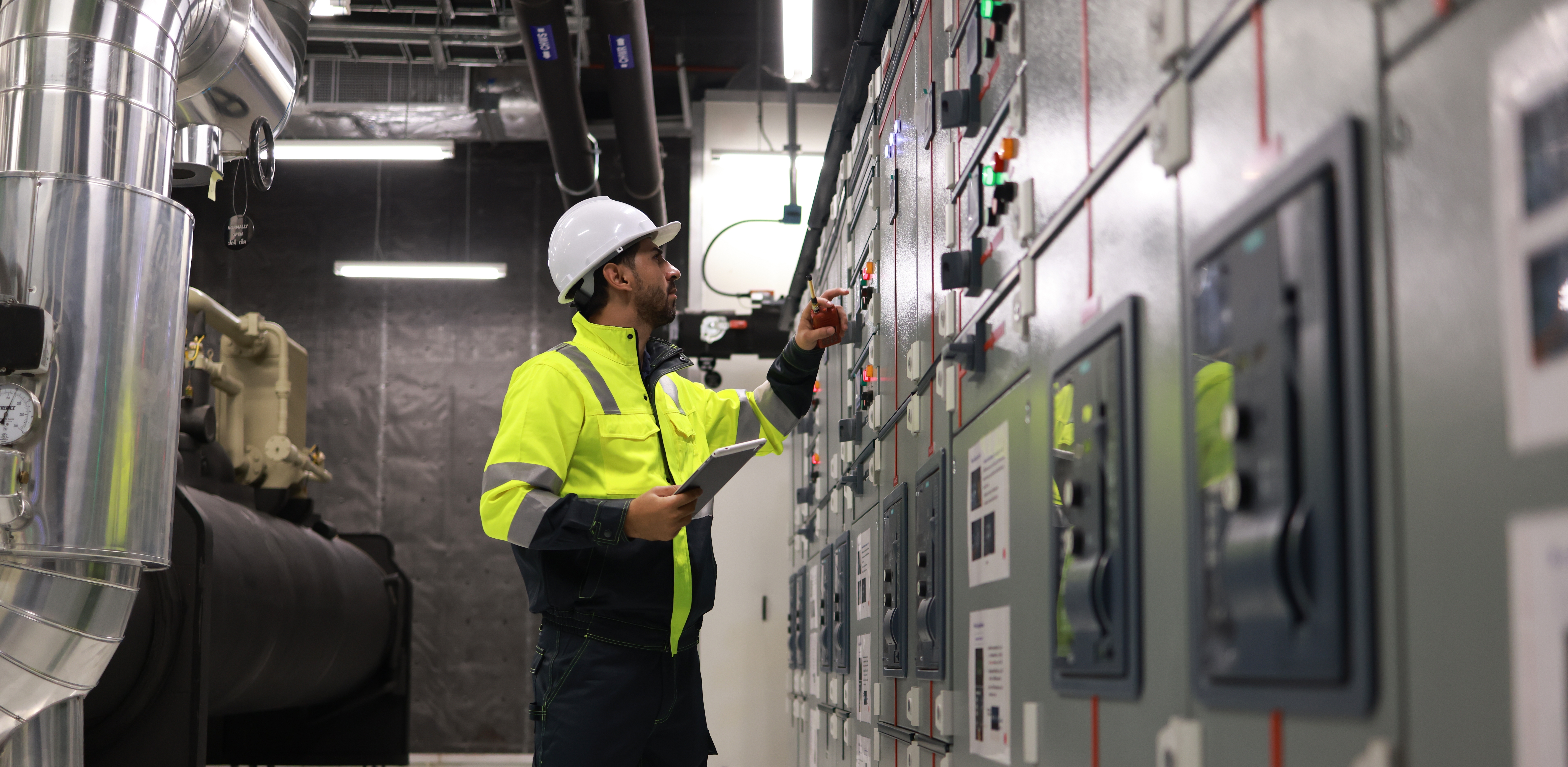 Man working in control room