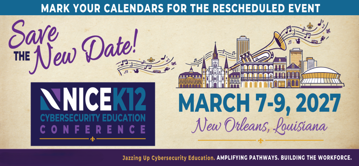 New NICE K12 Conference Banner for Reschedule Announcement