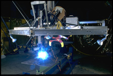 RoboCrane platform welding a beam