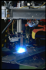 RoboCrane Platform Welding a beam 2 