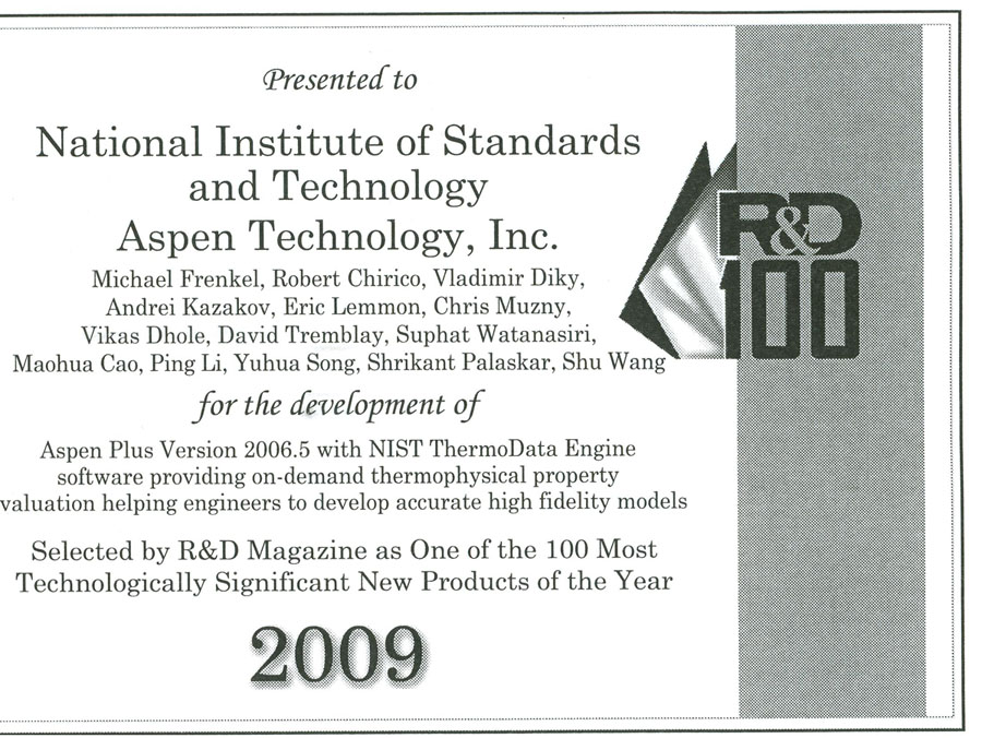 r&d 100 plaque