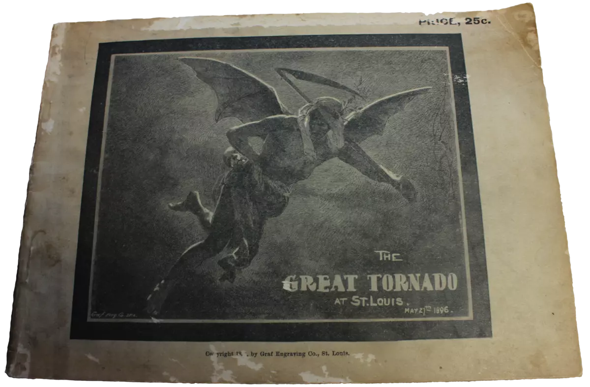 Cover of Print Booklet The Great Tornado at St. Louis St. Louis, MO: Graf Engravings, 1896