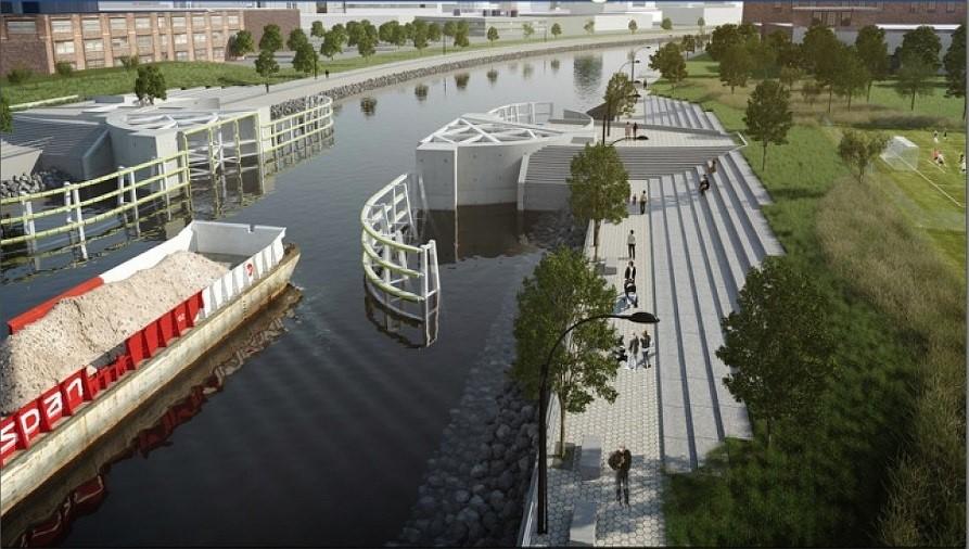Proposed Storm Surge Barrier Along Newtown Creek in New York
