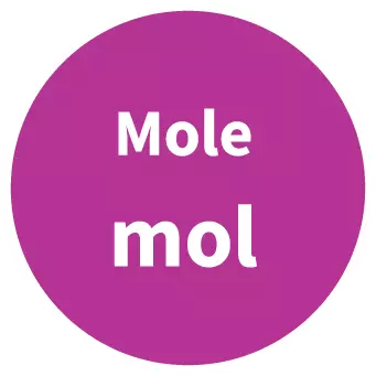 Mole SI Symbol Circle Graphic