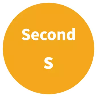 Second SI Unit Symbol Circle Graphic