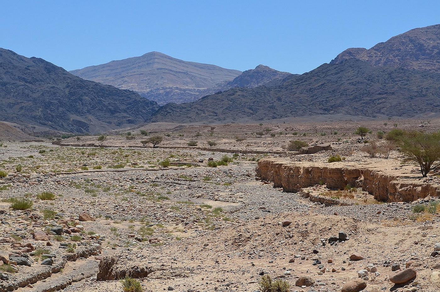 Landsape shot of the Wadi Faynan region of modern-day Jordan