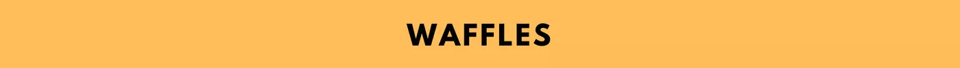Orange Background, Black Lettering Waffles