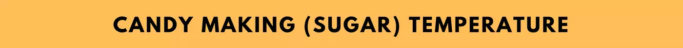 Orange Background, Black Lettering Candy Making (Sugar) Temperature