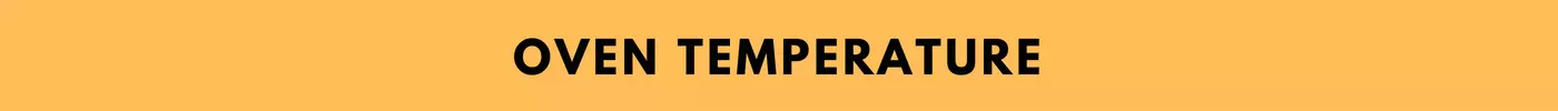 Orange Background, Black Lettering Oven Temperature