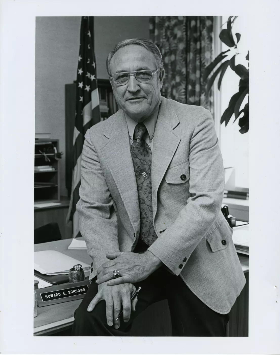 Photograph of Howard Sorrows, c. 1977.