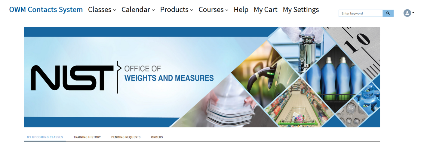 NIST OWM Contacts System Webpage Banner