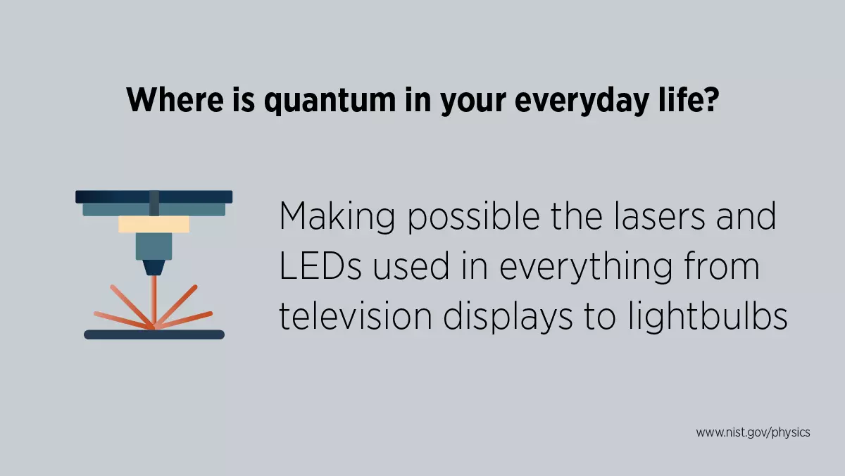 Text: Making possible the lasers and LEDs used in everything from television displays to lightbulbs.