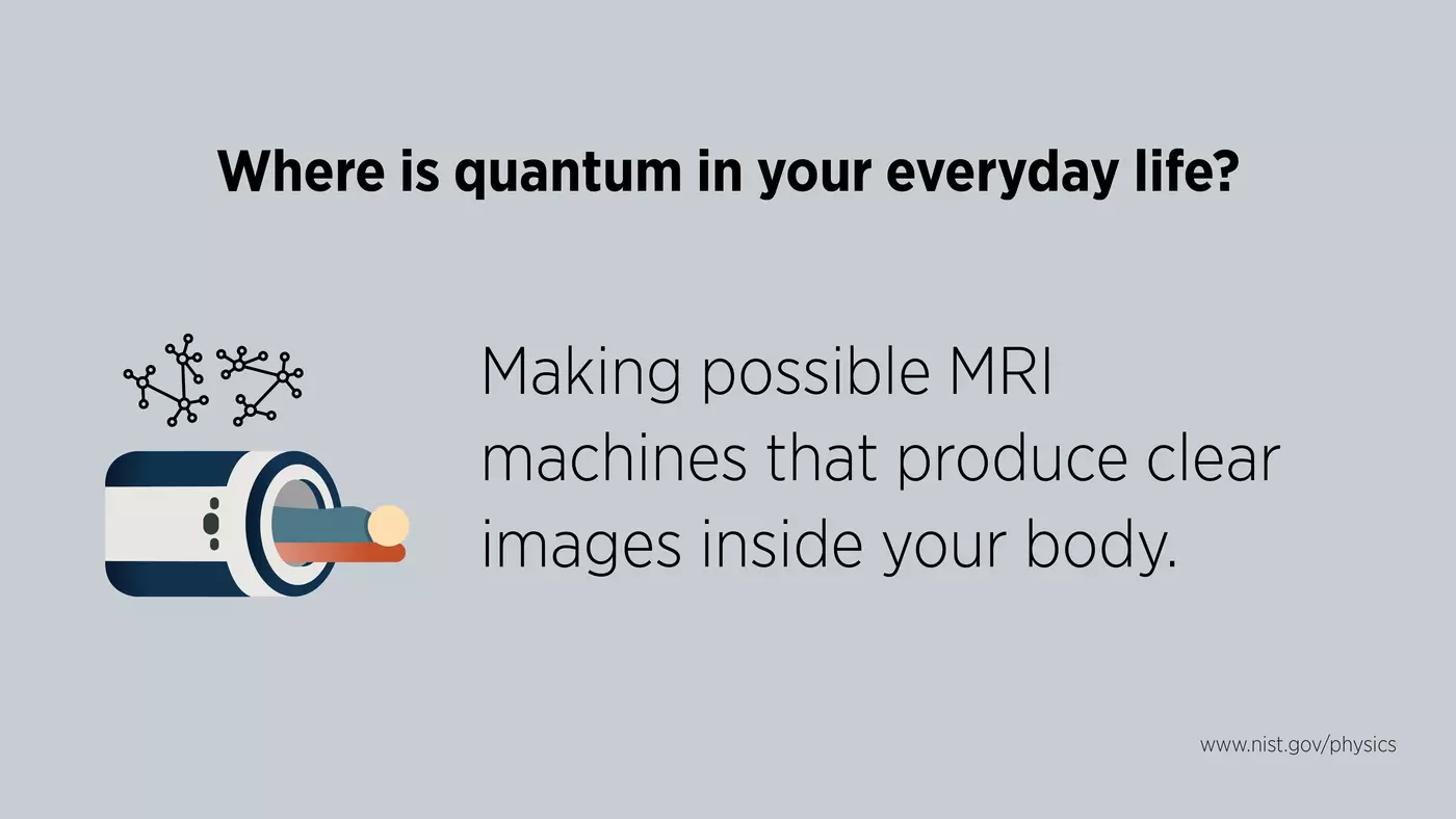 Text: Making possible MRI machines that produce clear images inside your body.