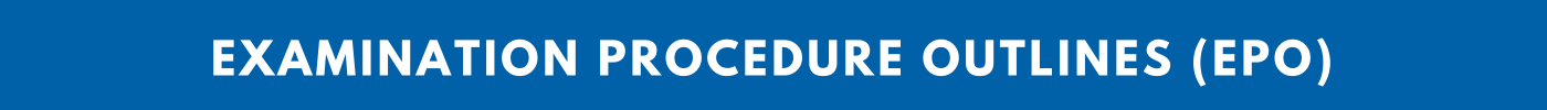 Examination Procedure Outlines Section Banner