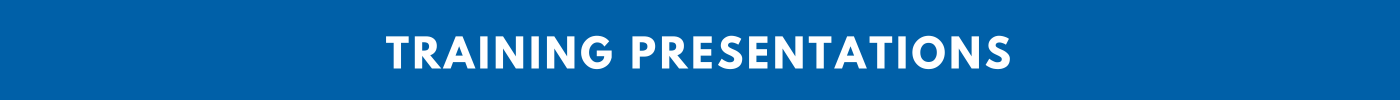 Training Presentations Section Banner