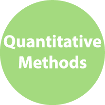 Green circle with white text "Quantitative Methods"