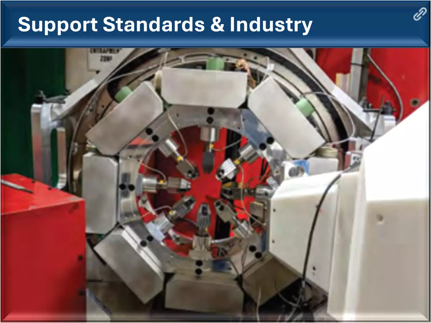 Support Standards & Industry: Close-up of specialized neutron measurement machinery